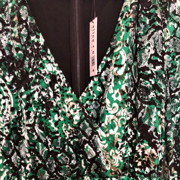 ALICE + OLIVIA Rita Blouson Long Sleeve Dress - Picture 4 of 6